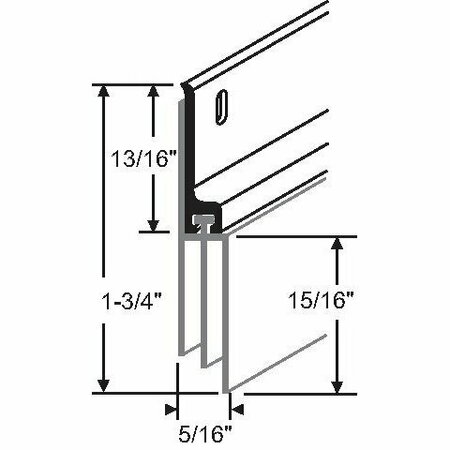 STRYBUC 36in TRIPLE VINYL DOOR SWEEP 19-1031A